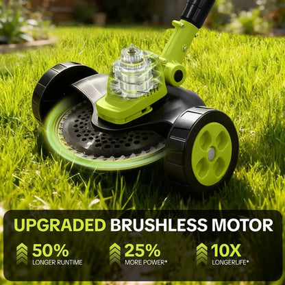Cordless Lawn Mower – 3-in-1 Grass Trimmer & Edger with Dual Batteries
