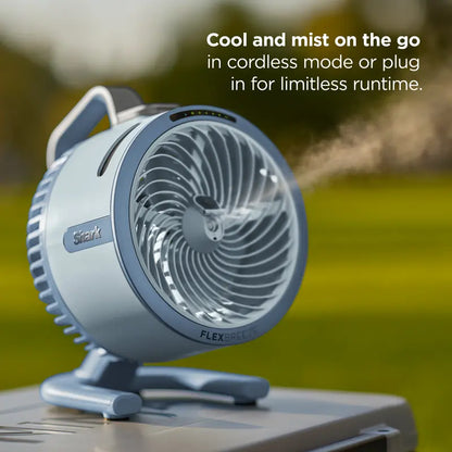 Portable Misting Fan with Rechargeable Battery, Water Tank Cooling, 70FT Airflow Range & Cordless Outdoor Design