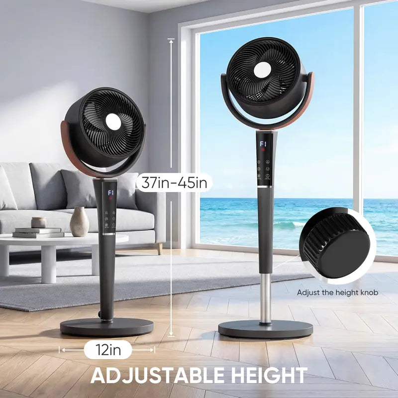 20dB Quiet Pedestal Fan – DC Motor, 15 Speeds, 5 Modes, Remote Control