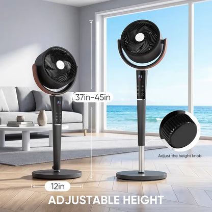 20dB Quiet Pedestal Fan – DC Motor, 15 Speeds, 5 Modes, Remote Control