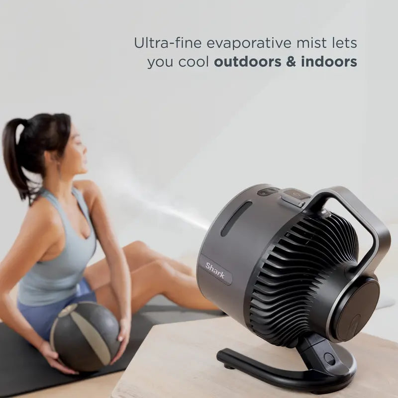 Portable Misting Fan with Rechargeable Battery, Water Tank Cooling, 70FT Airflow Range & Cordless Outdoor Design
