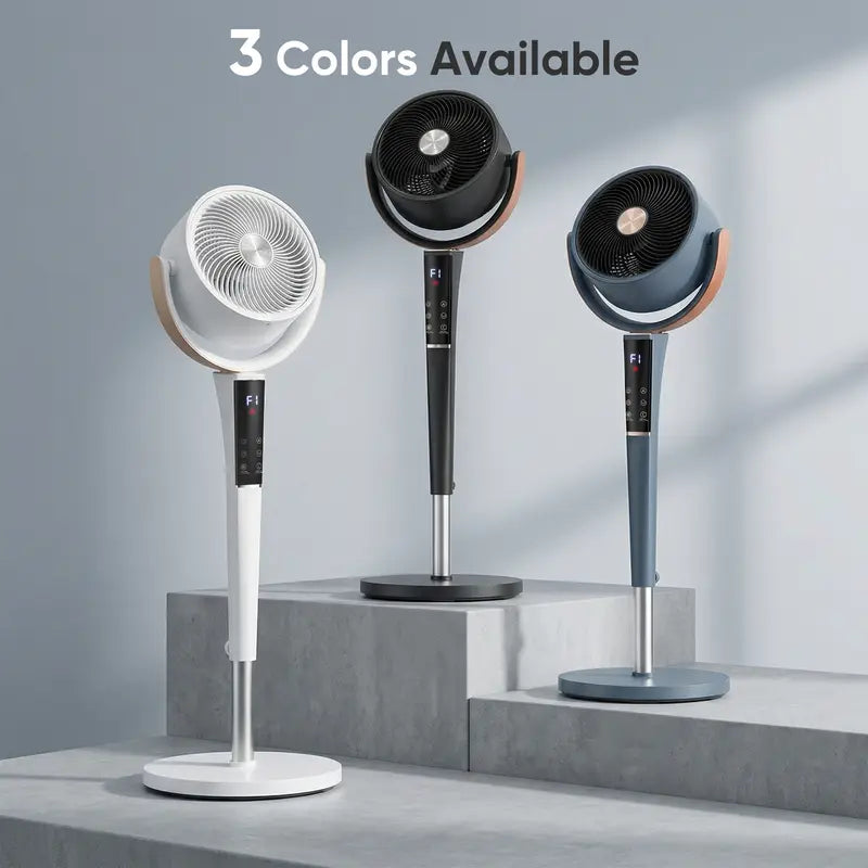 20dB Quiet Pedestal Fan – DC Motor, 15 Speeds, 5 Modes, Remote Control