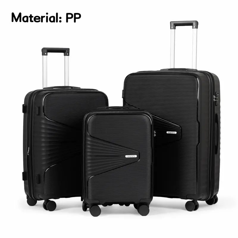 4-Piece Expandable Hardshell Luggage Set with TSA Lock & Smooth Spinner Wheels