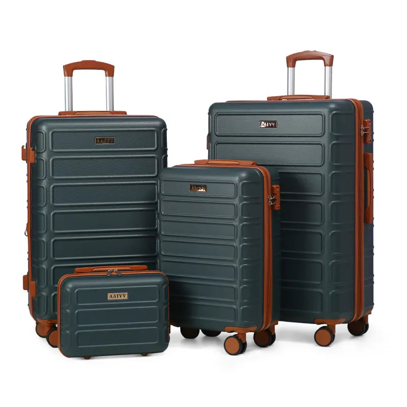 4-Piece Expandable Hardshell Luggage Set with TSA Lock & Smooth Spinner Wheels