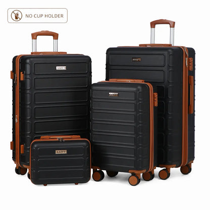4-Piece Expandable Hardshell Luggage Set with TSA Lock & Smooth Spinner Wheels