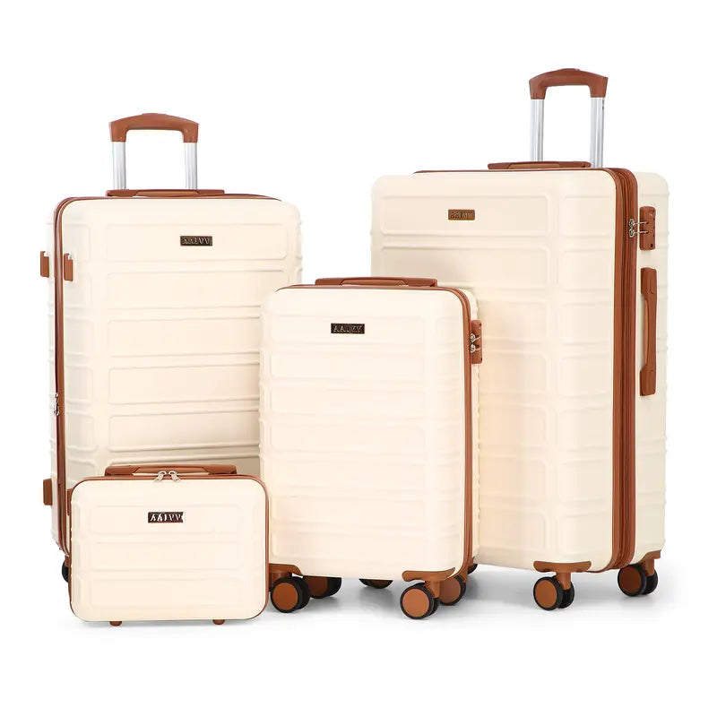 4-Piece Expandable Hardshell Luggage Set with TSA Lock & Smooth Spinner Wheels
