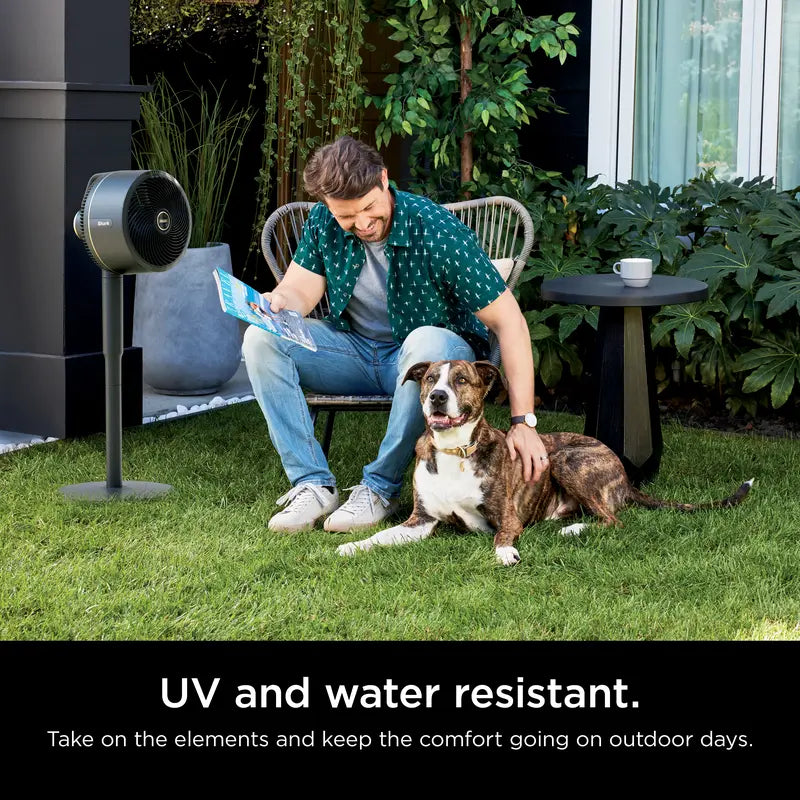 Portable Misting Fan with Rechargeable Battery, 24H Runtime, Powerful Airflow, Outdoor Cooling Fan with Hose Attachment & Adjustable Stand