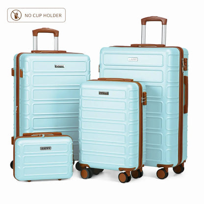 4-Piece Expandable Hardshell Luggage Set with TSA Lock & Smooth Spinner Wheels