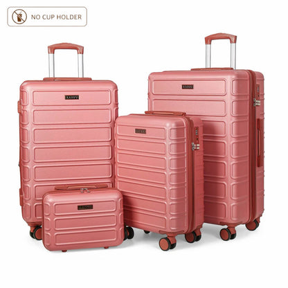 4-Piece Expandable Hardshell Luggage Set with TSA Lock & Smooth Spinner Wheels