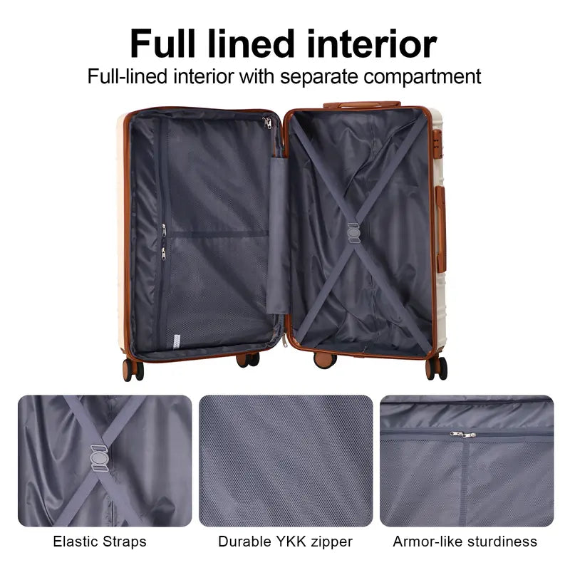 4-Piece Expandable Hardshell Luggage Set with TSA Lock & Smooth Spinner Wheels