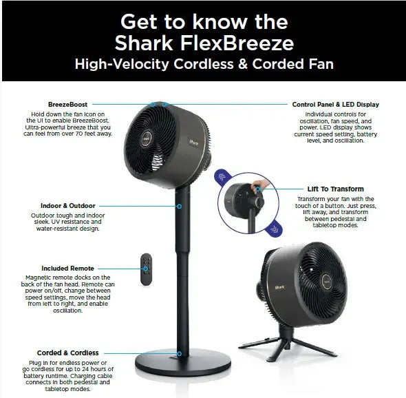 Portable Misting Fan with Rechargeable Battery, 24H Runtime, Powerful Airflow, Outdoor Cooling Fan with Hose Attachment & Adjustable Stand