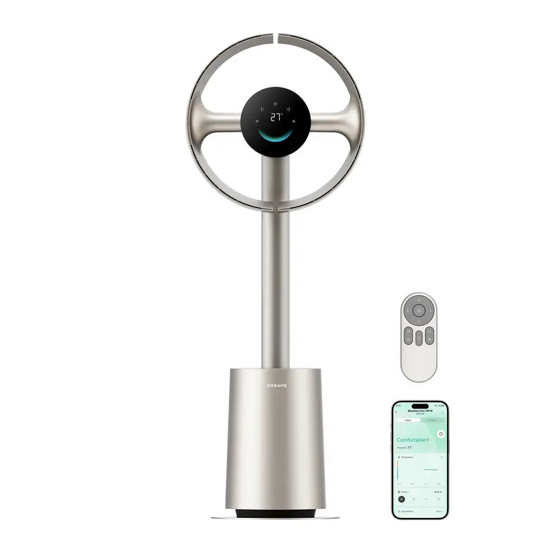 Bladeless Tower Fan – 270° Whole-Room Cooling with 10 Speeds & Smart Modes